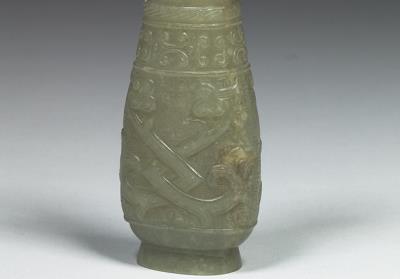 图片[3]-Jade vase with ram-shaped handles, Ming to Qing dynasty (1368-1911)-China Archive